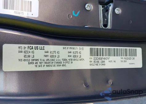 2015 Dodge Charger Se from USA, damaged, VIN 2C3CDXBG8FH843747